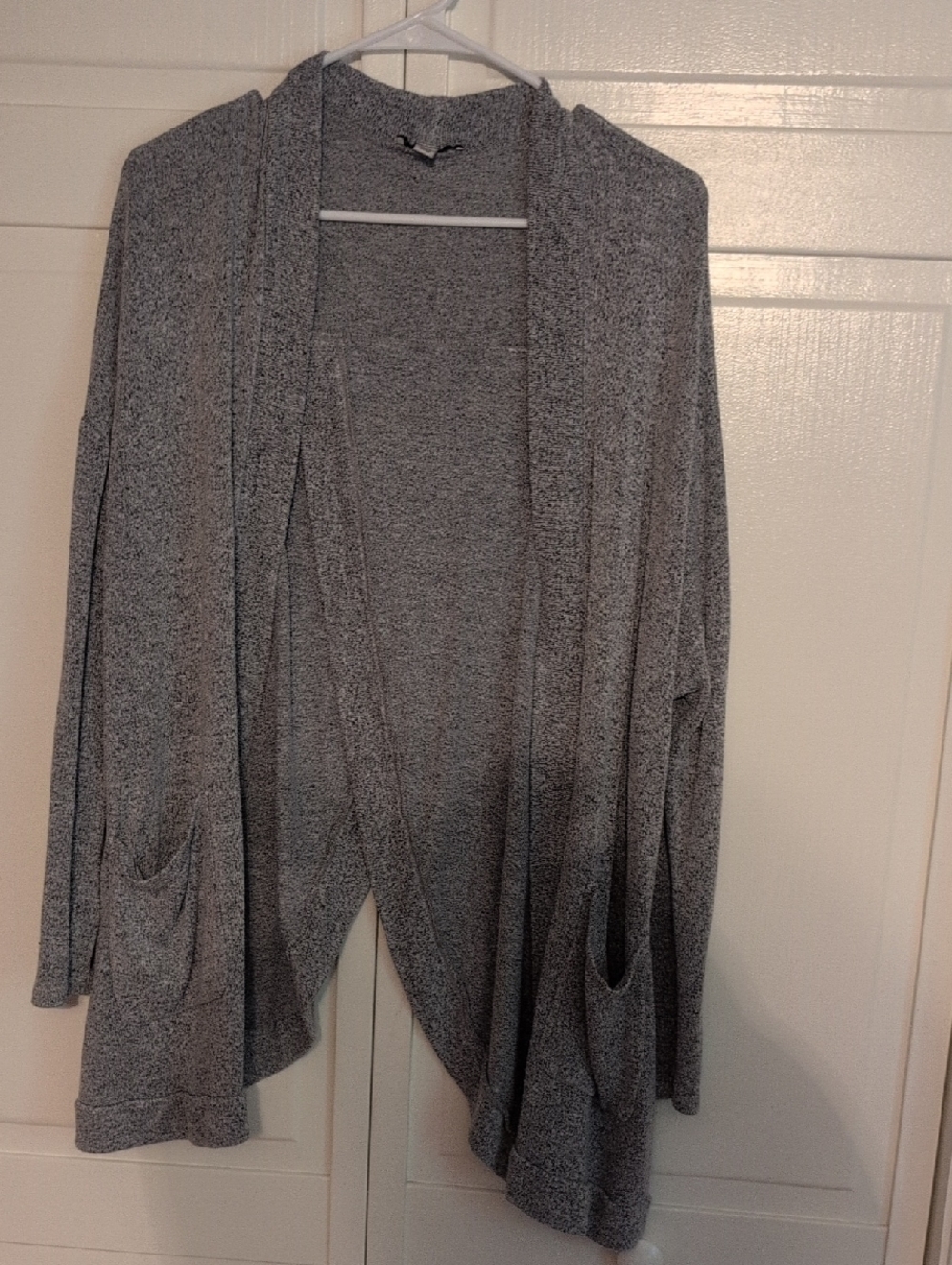 American Eagle Outfitters Heather Gray Open-Front Women's Cardigan